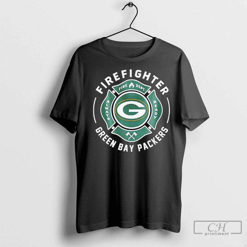 Premium Firefighter Application Green Bay Packers Fire Dept Always Ready Logo Ladies