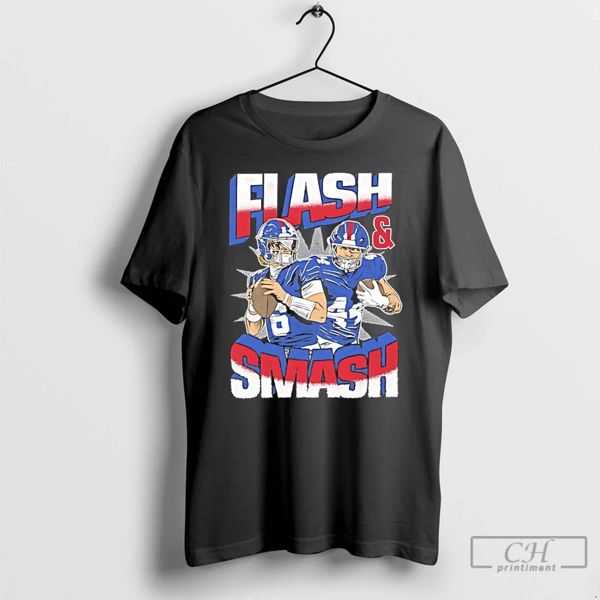 Premium Flash Jaxson Dart And Smash Cam Skattebo New York Giants T Shirts