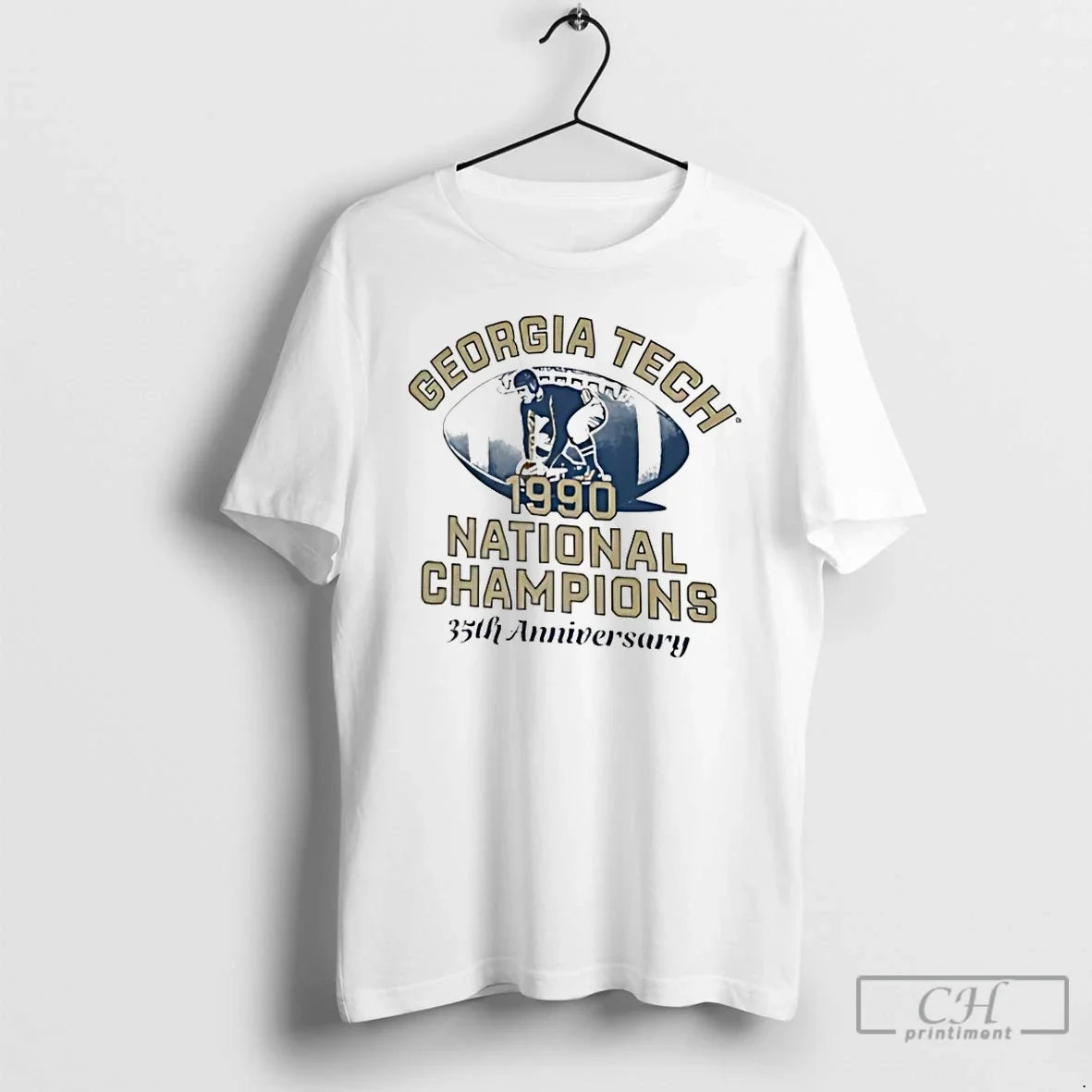Premium Georgia Tech Yellow Jackets 1990 National Champs Anniversary T Shirts