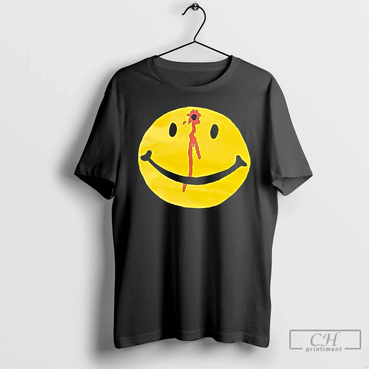 Premium Gun Shot Smiley Face T Shirts