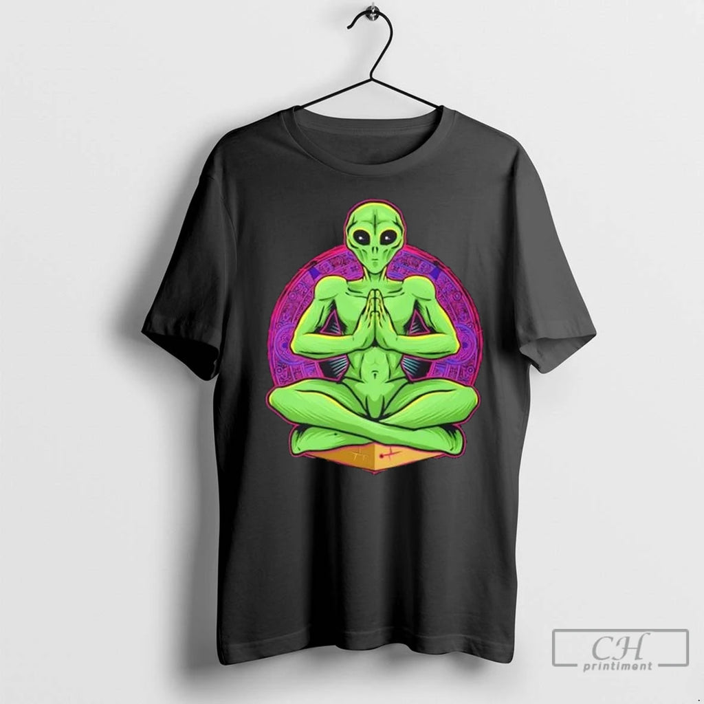 Premium Meditating Alien Cosmic Spiritual