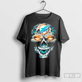 Premium Miami Dolphins X Skull Horror Logo
