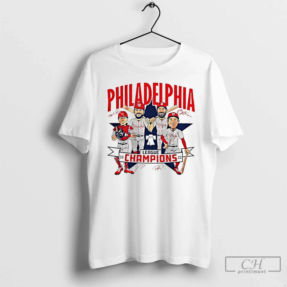 Premium Philadelphia Phillies League Champions Signatures T Shirts