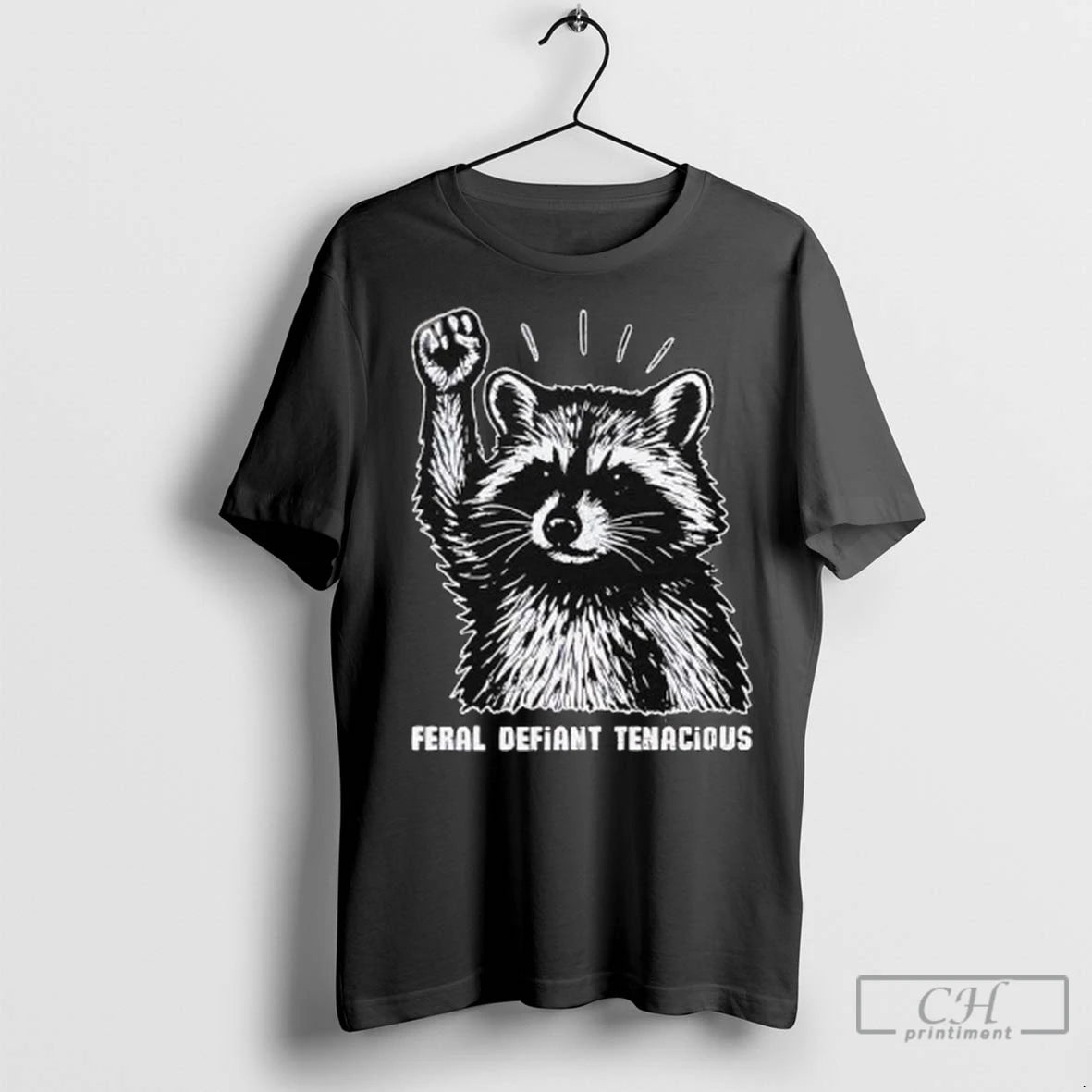 Premium Raccoon Feral Defiant Tenacious Ladies