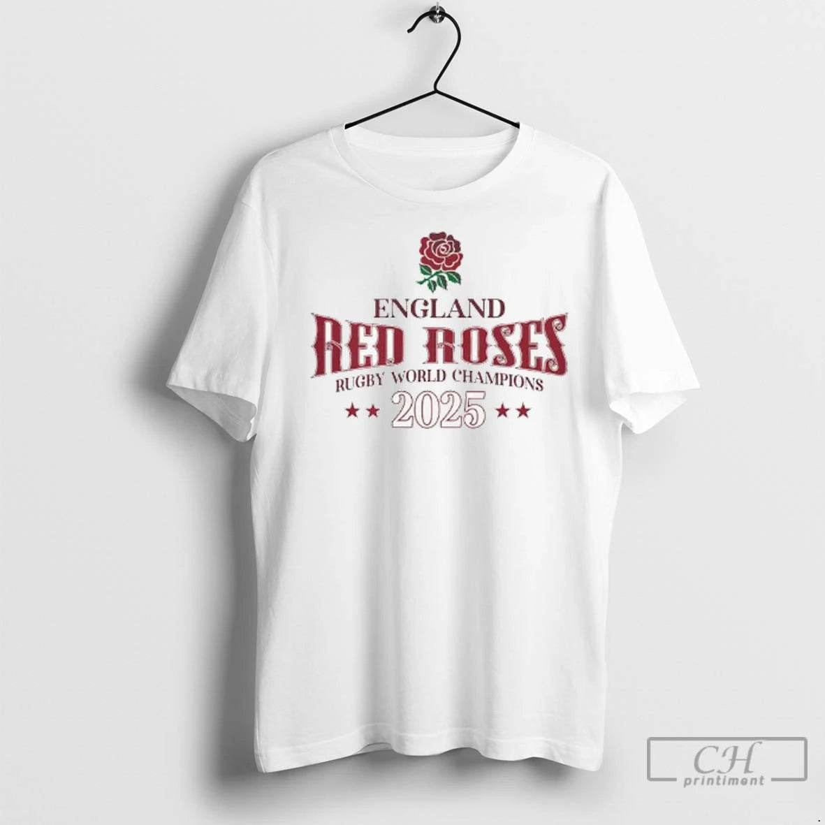 Premium Red Roses England Women 2025 Rugby World Cup Champions Ladies