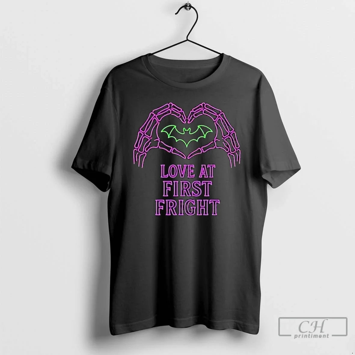 Premium Skeleton Hand X Bat Love At First Fright Long Sleve T Shirts