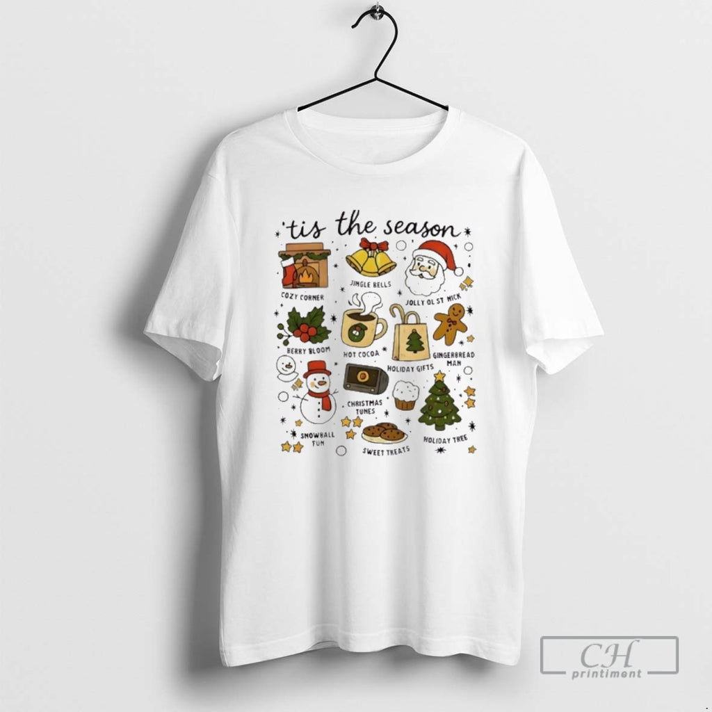 Premium Tis The Season Christmas Icons Holiday Treats Shirt Sweater