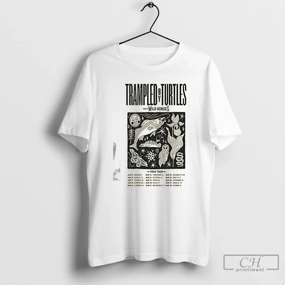 Premium Trampled By Turtles With Wild Horses 2026 Tour T Shirts