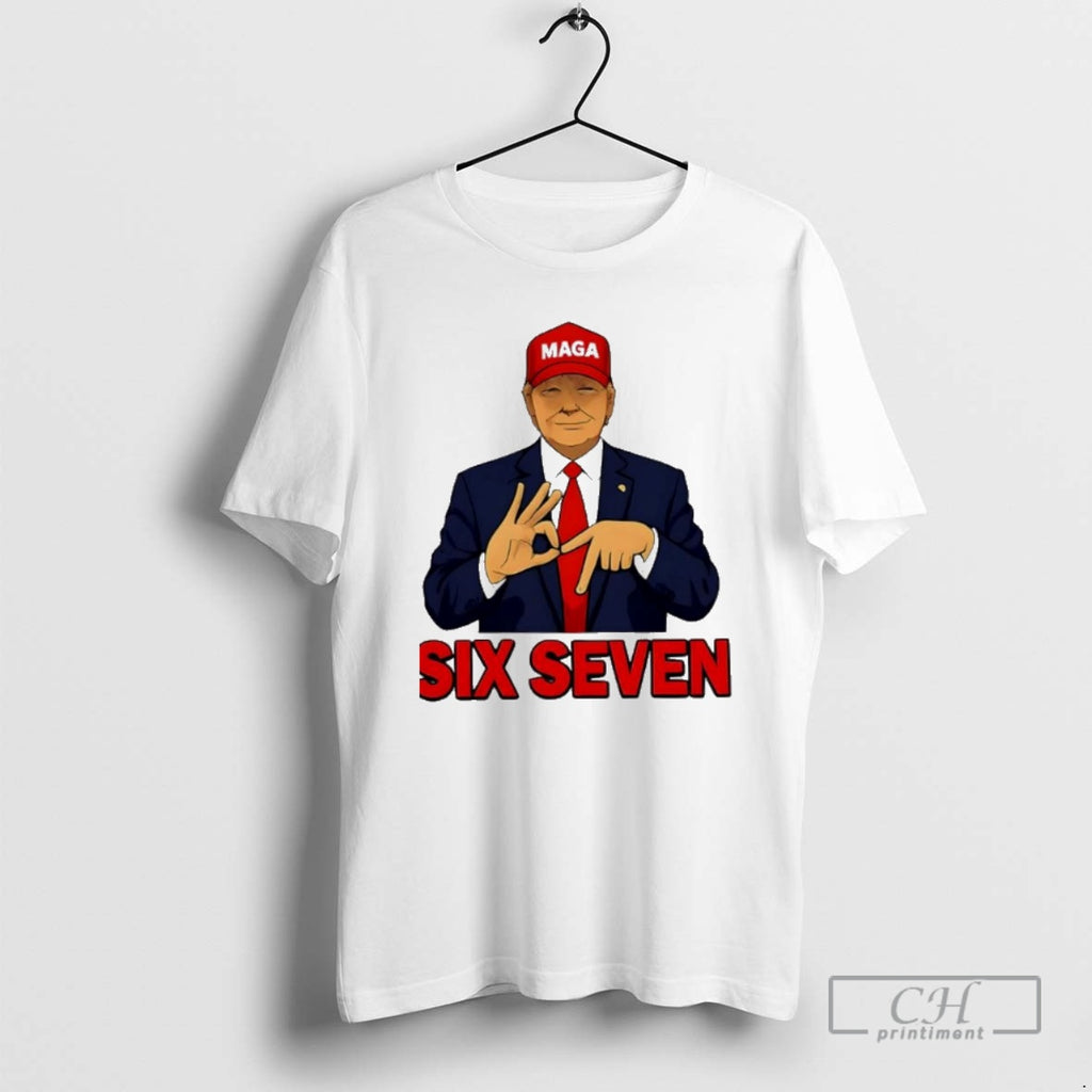 Premium Trump Hat Maga Six Seven Meme Shirt Sweater