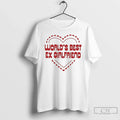 Premium Worlds Best Ex Girlfriend Heart Valentines Day T Shirts