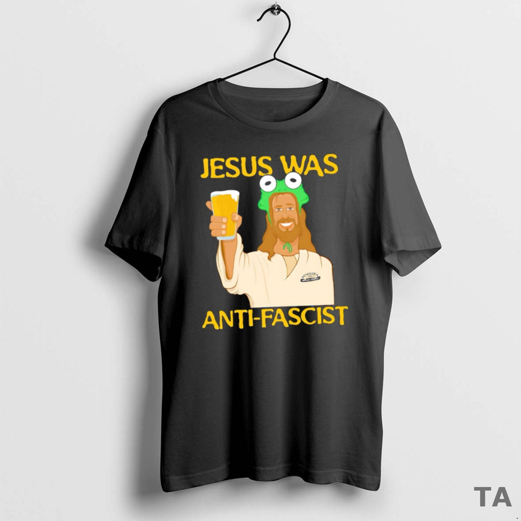 Top Funny Jesus Was Anti Fascist Meme T Shirt Sweater