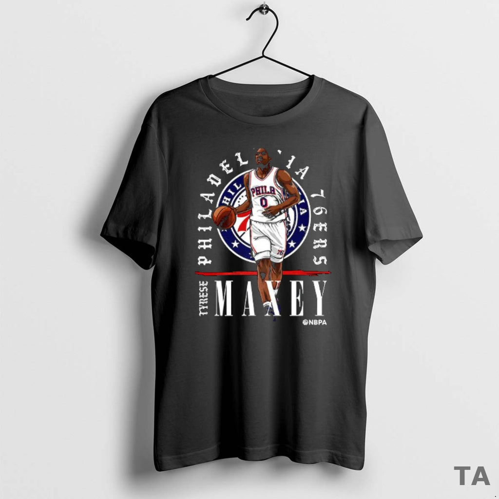 Top Tyrese Maxey Philadelphia 76ers Nba T Shirt Sweater