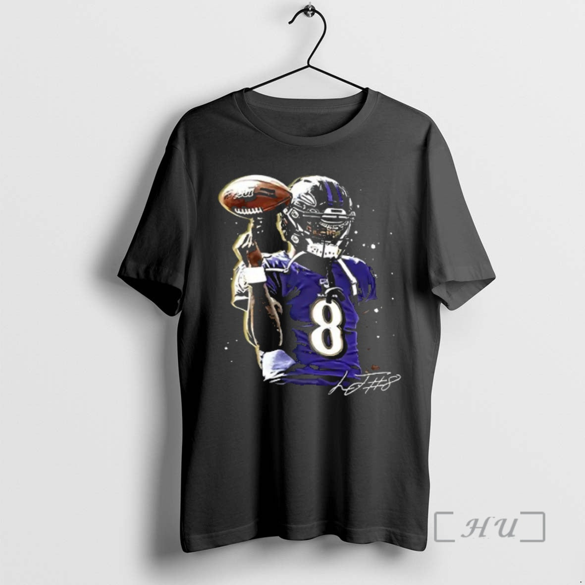 Trending Baltimore Ravens Lamar Jackson Portrait Signature Graphic Premium T Shirt Sweater