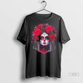 Trending Catrina Elegante Sugar Skull Rose Crown T Shirt