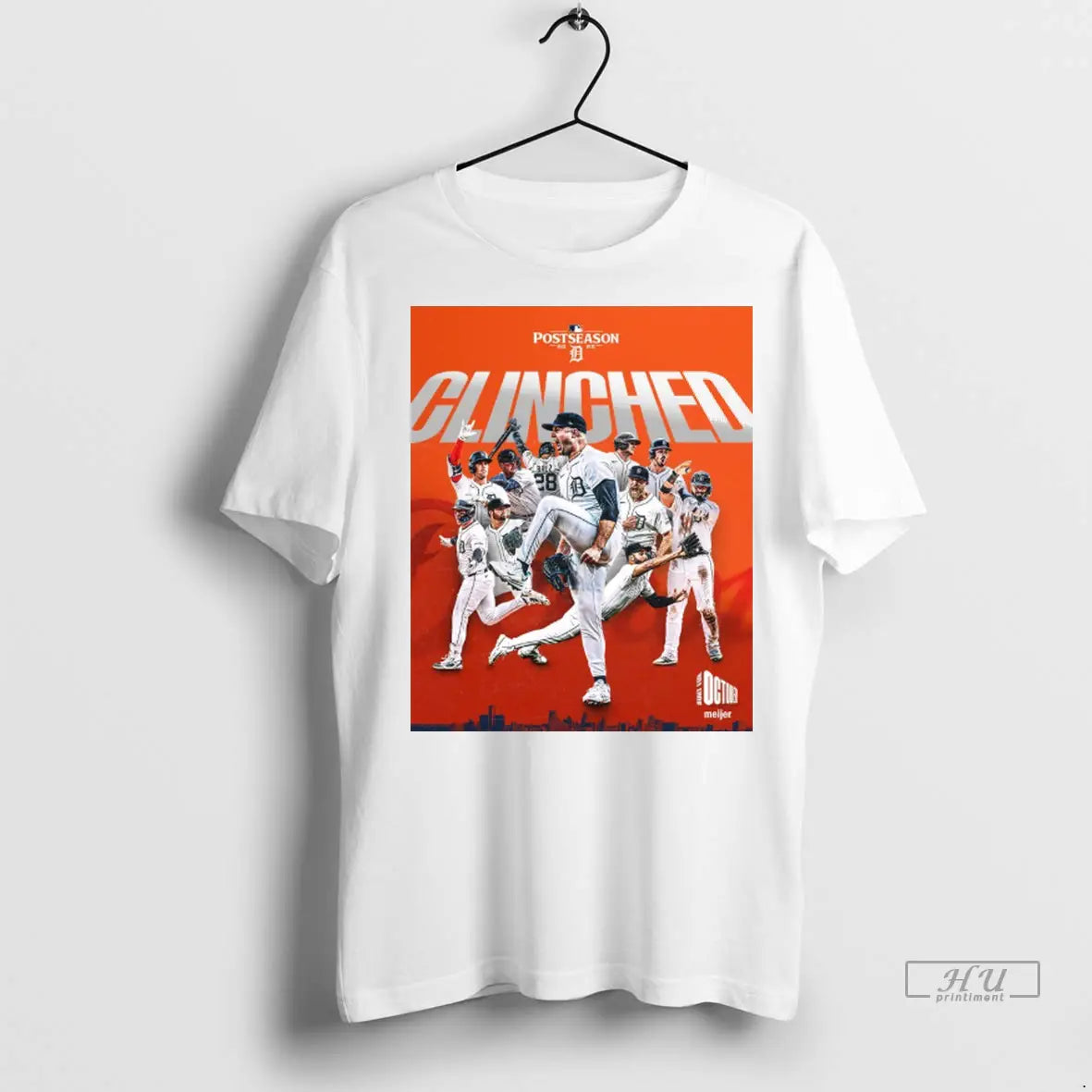 Trending Detroit Tigers 2025 Mlb Postseason Clinched Built For October T Shirt