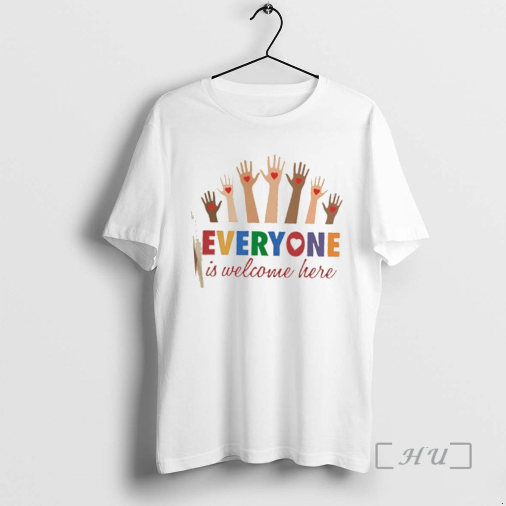 Trending Everyone Is Welcome Here Hand Premium T Shirt Sweater