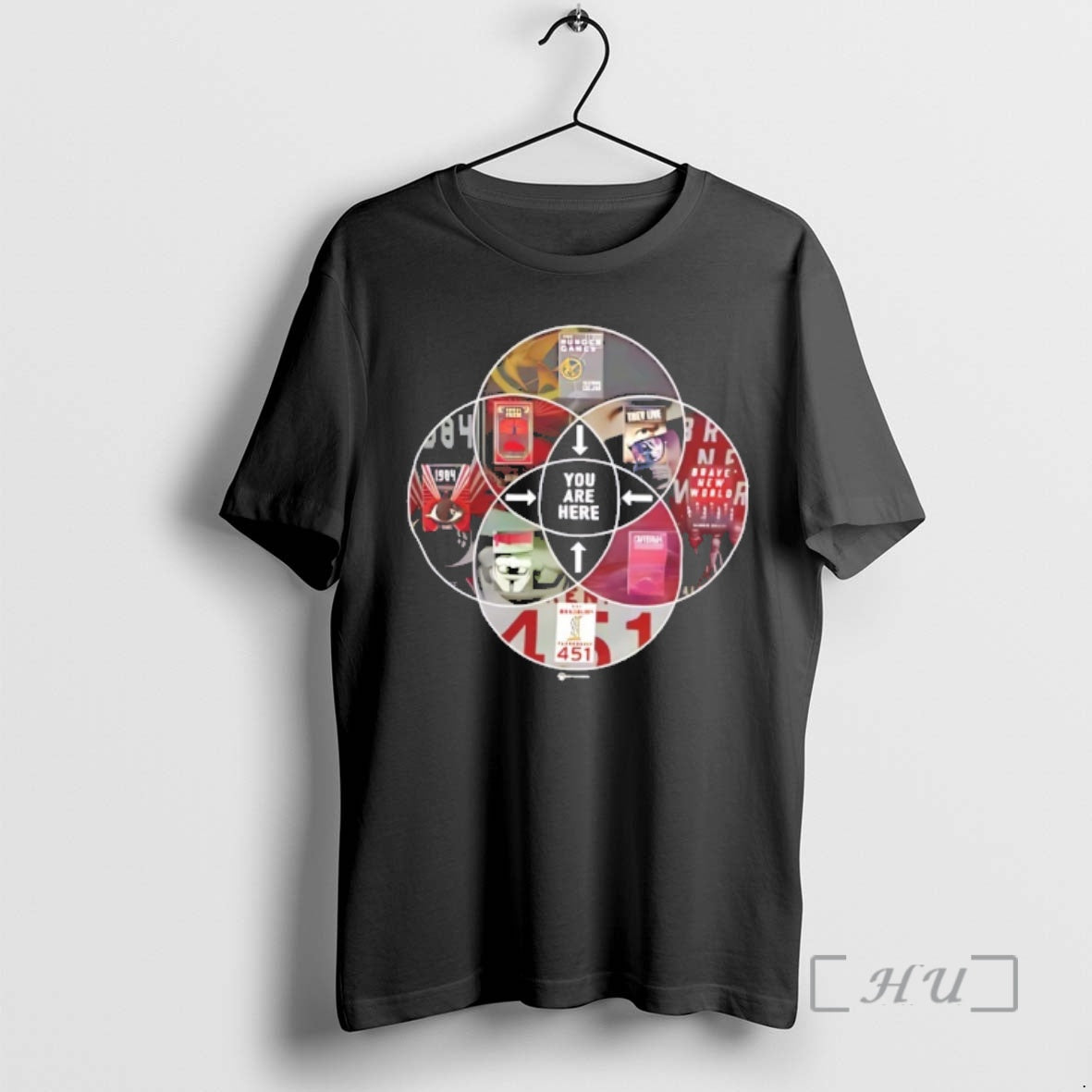 Trending George Orwell 1984 V For Vendetta The Hunger Games Logo Premium T Shirt Sweater