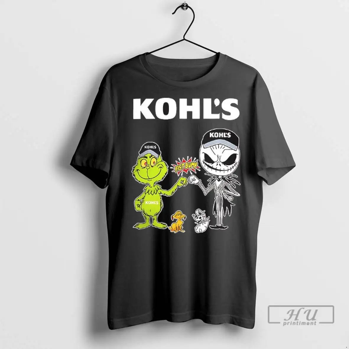Trending Grinch Fist Bump Jack Skellington Kohls Halloween 2025 T Shirt