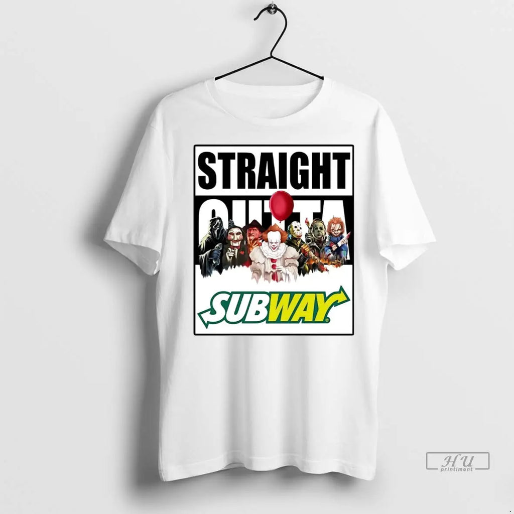 Trending Horror Halloween Straight Outta Subway T Shirt