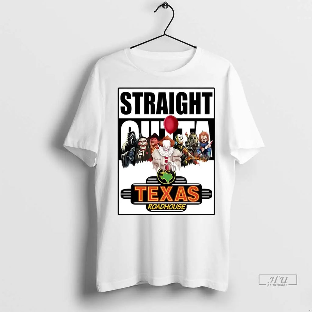Trending Horror Halloween Straight Outta Texas Roadhouse T Shirt