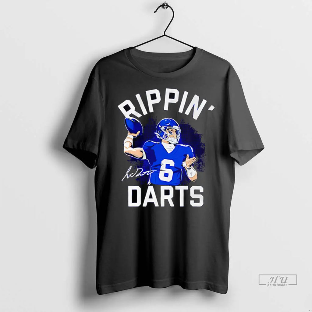 Trending New York Giants Jaxson Dart Rippin Darts T Shirt