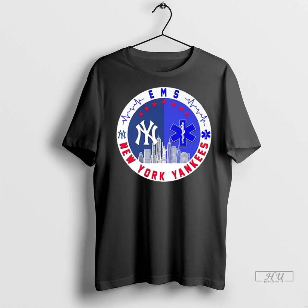 Trending New York Yankees Baseball Heartbeat Ems Skyline T Shirt
