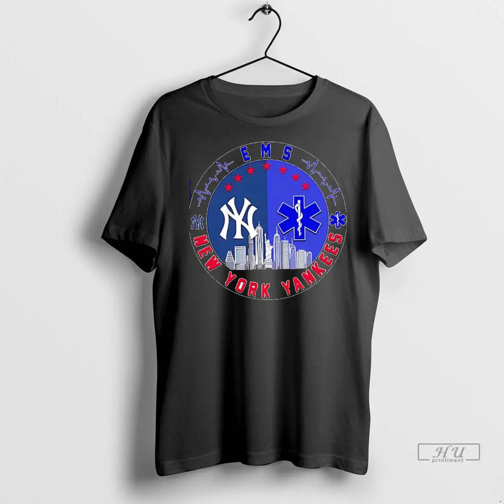 Trending New York Yankees Ems Heartbeat Skyline T Shirt