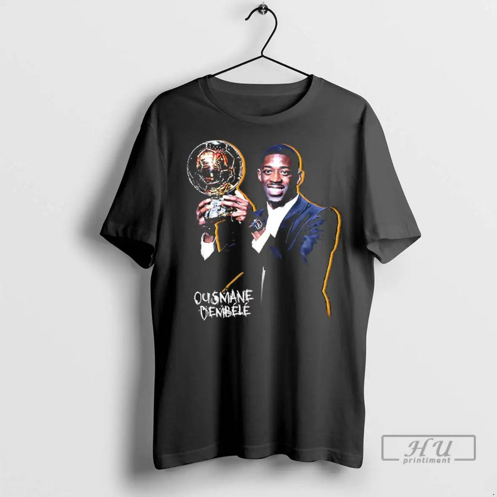 Trending Ousmane Dembele And 2025 Ballon Dor Awards Trophy T Shirt