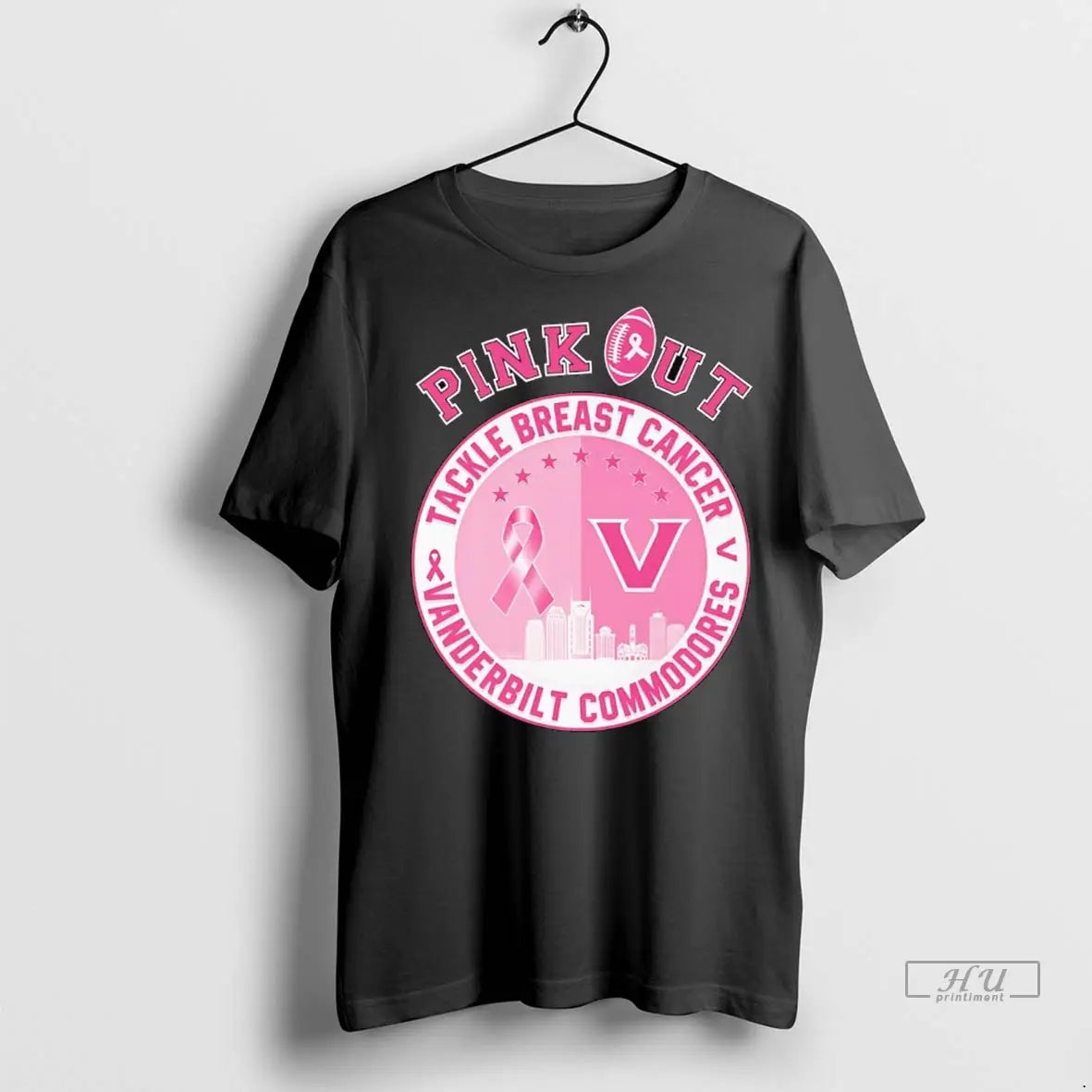 Trending Pink Out Tackle Breast Cancer Vanderbilt Commodores T Shirt
