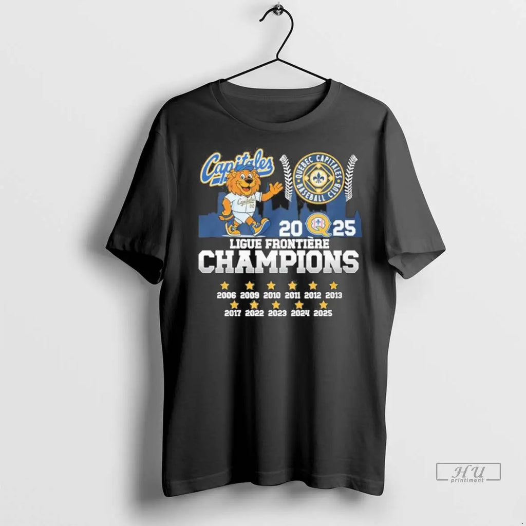 Trending Quebec Capitales Baseball 2025 Ligue Frontiere Champions T Shirt