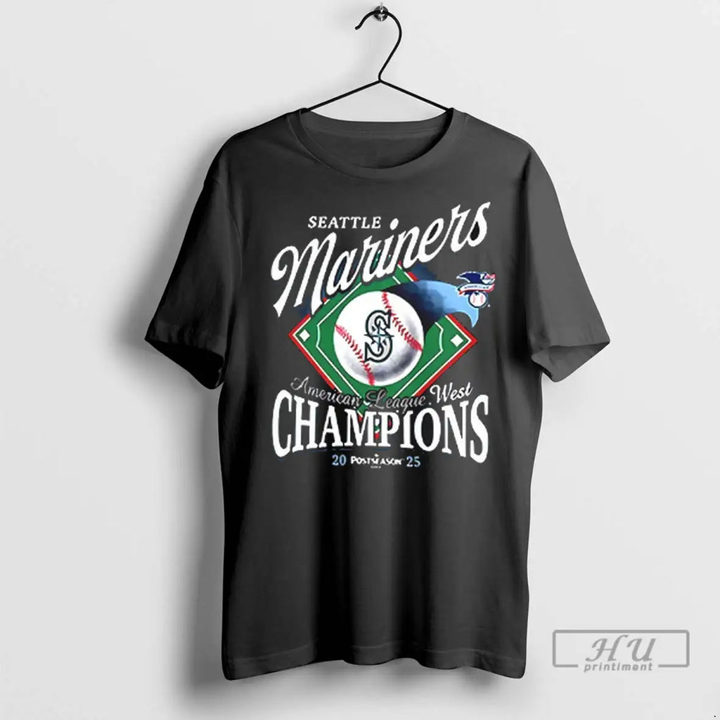 Trending Seattle Mariners Al West Division Champions Postseason 2025 T Shirt