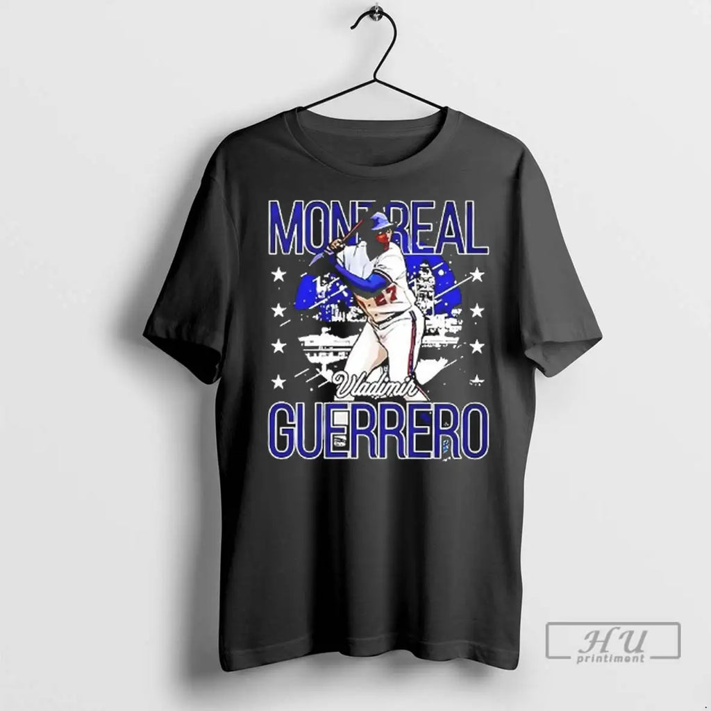 Trending Vladimir Guerrero Montreal Skyline Swing Baseball T Shirt