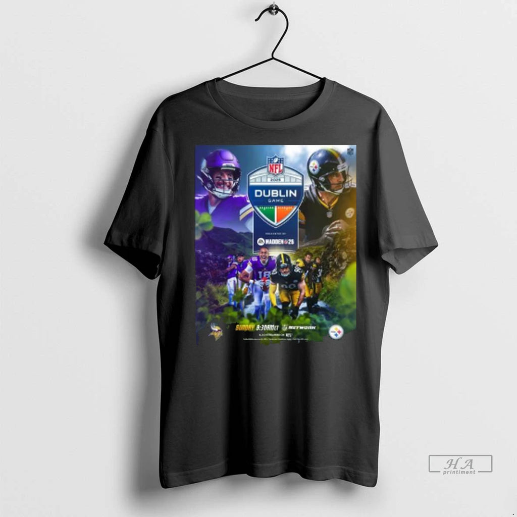 Trendy Dublin Game 2025 Steelers X Vikings Shirt Sweater
