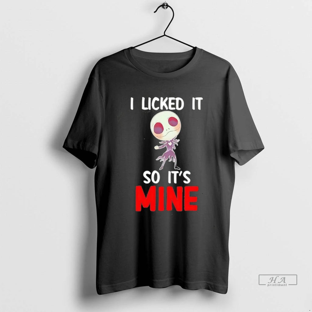 Trendy Jack Skellington I Licked It So Its Mine Halloween Tee Shirt Sweater