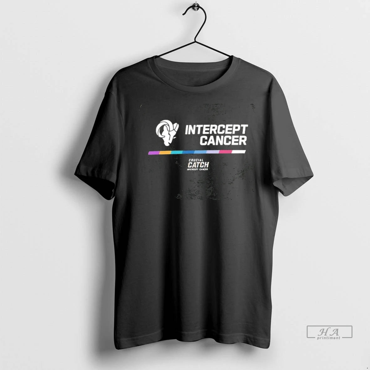 Trendy La Rams Intercept Cancer Crucial Catch 2025 Tee Shirt Sweater
