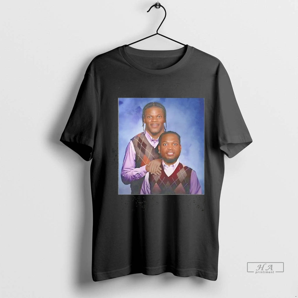 Trendy Lamar Jackson And Derrick Henry Step Brothers Baltimore Ravens Tee Shirt Sweater