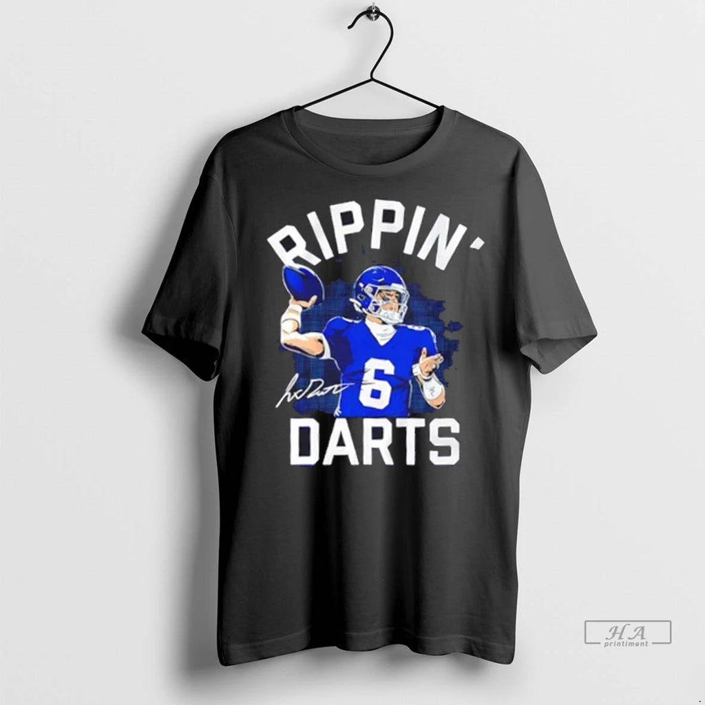 Trendy New York Giants Jaxson Dart Rippin Darts Signature Shirt Sweater