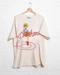 Oklahoma Cowgirl Off White Thrifted Western Graphic Tee