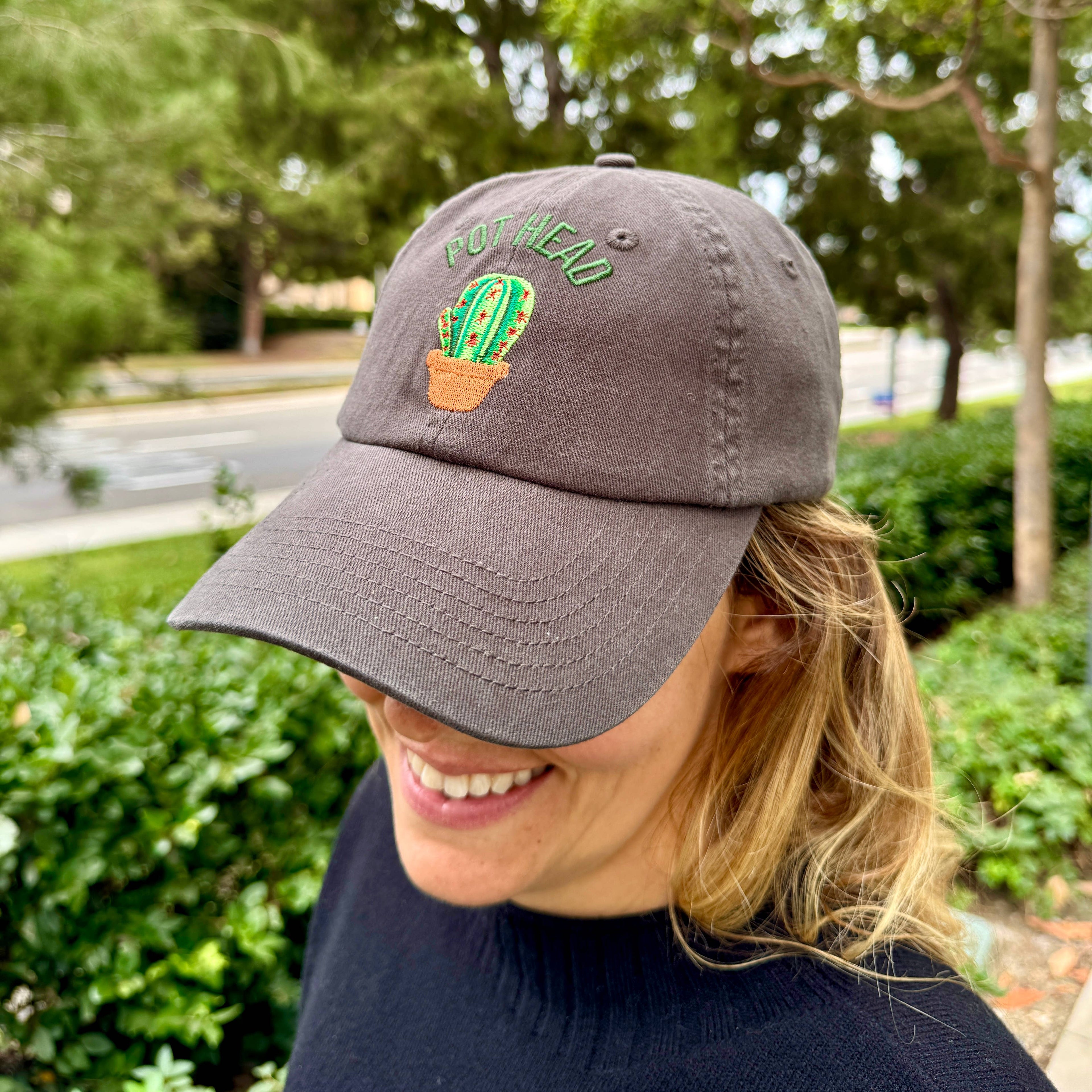 Pothead Cactus Hat Funny Cactus Embroidered Cap