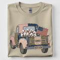 Faux Quilted Vintage Truck T-Shirt
