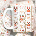 Fall Coquette Coffee Mug, Fall Coffee Mug, Pumpkins and Bows
