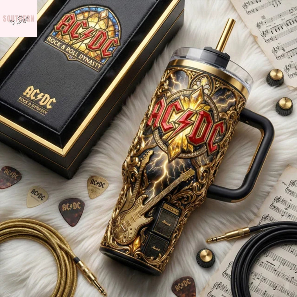 AC DC Rock & Roll Dynasty Tumbler
