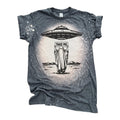 Take Me UFO Ghost Charcoal Bleached T-Shirt