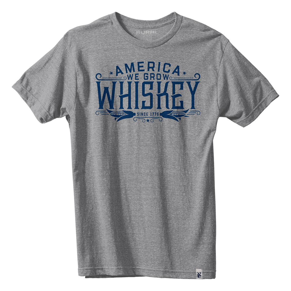America We Grow Whiskey Tee - Gray