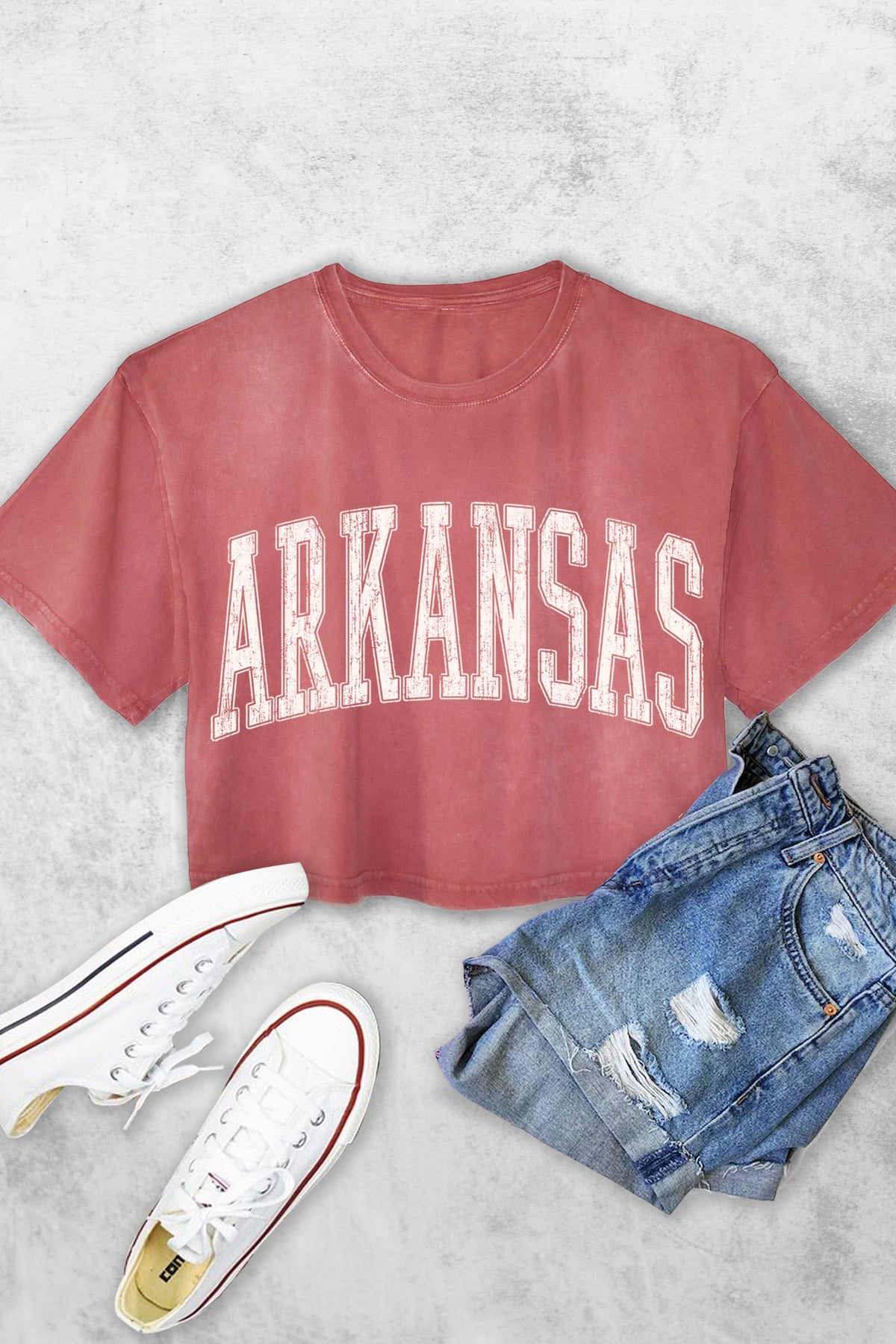 Arkansas Puff Graphic Women's Vintage Crop Top
