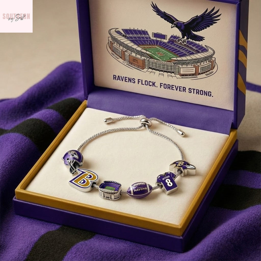 Baltimore Ravens Charm Bracelet