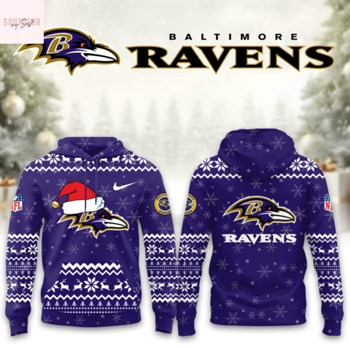 Baltimore Ravens Christmas 2025 Hoodie