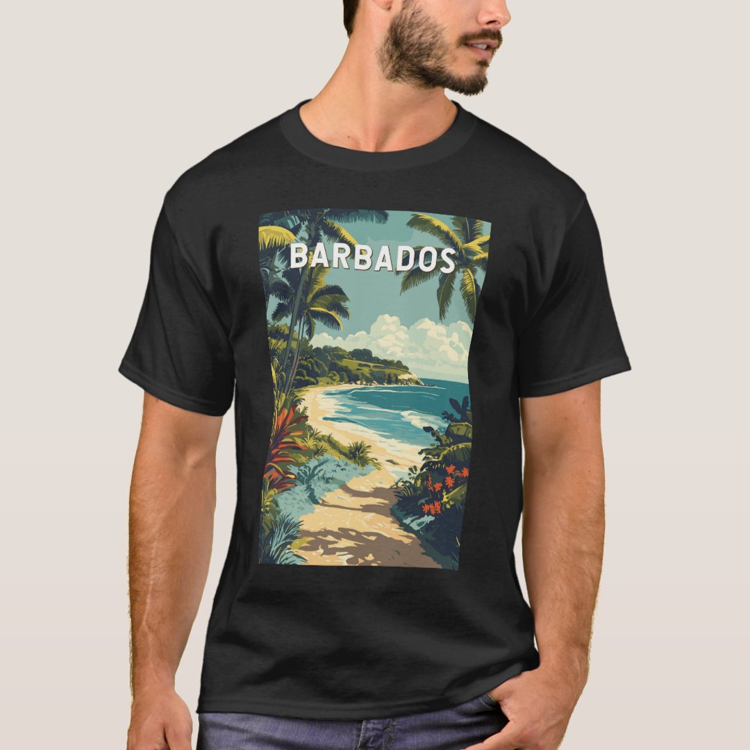 Barbados Illustration Travel Art Vintage