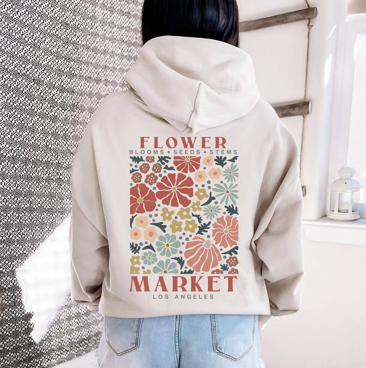 Custom Flower Market Hoodie | S-2XL