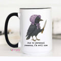 Funny Evil Crow Mug, Ceramic Coffee Mug For Gift Shops